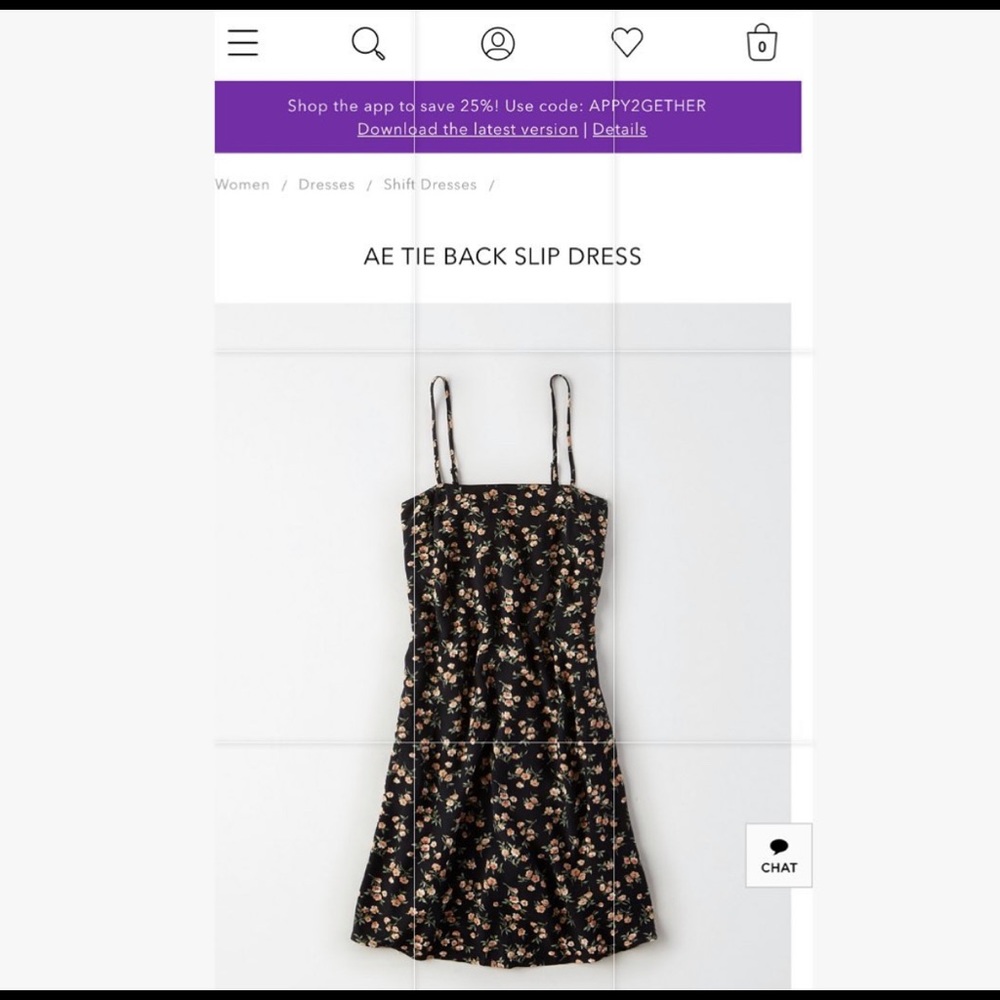 american eagle tie back floral dress